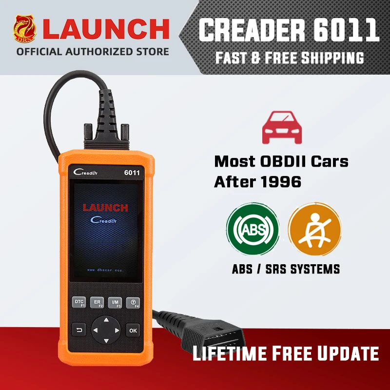 Сканер Launch CReader 6011 CR6011 OBD2 сканер двигателя ABS SRS ODB2 запуск OBDII считыватель кодов