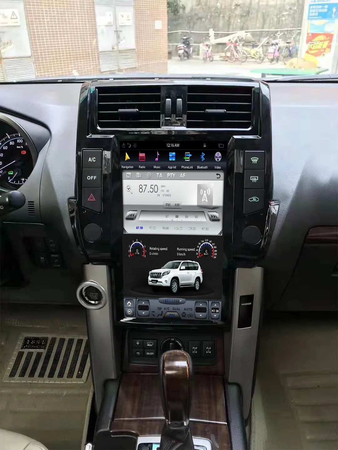

Android Car Multimedia Tape Recorder Radio Player Auto For Toyota Land Cruiser Prado 150 2014-2017 PX6 Head Unit Tesla GPS Navi