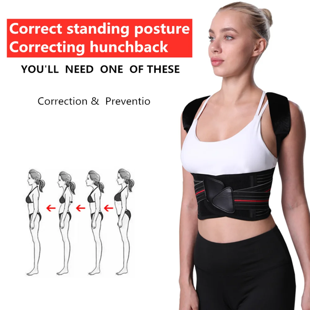 Tlinna Adjustable Clavicle Posture Corrector Men Woemen Back Brace Shoulder Lumbar Support Belt Corset Posture Correction
