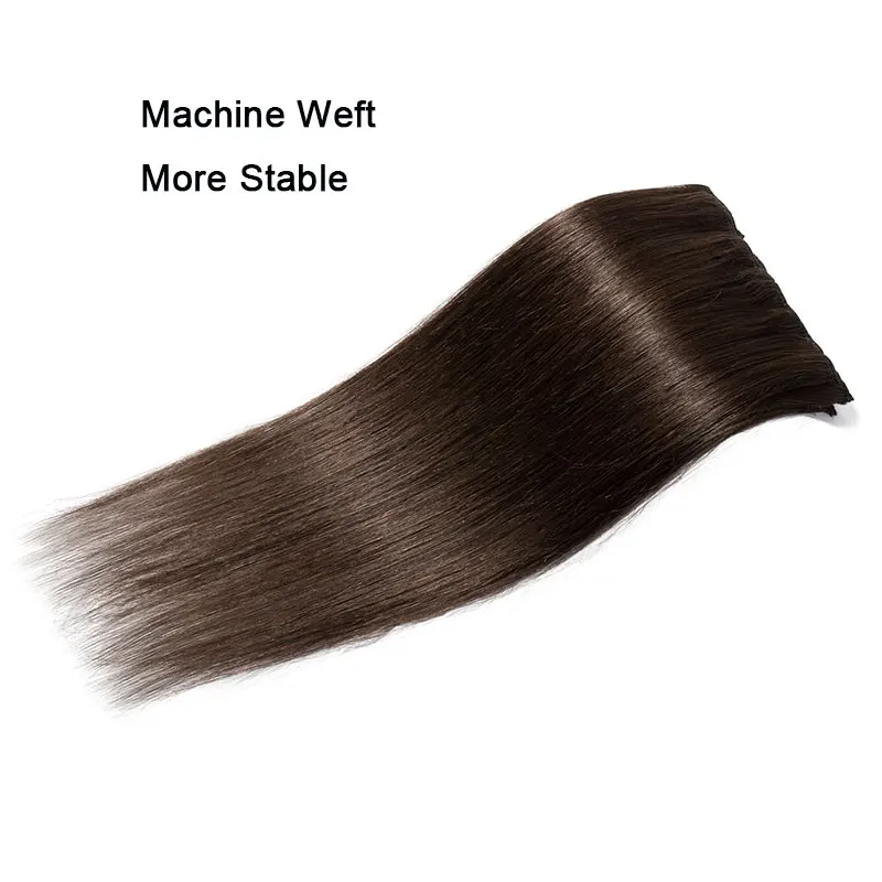 SEGO 15"-22" 65-75g Straight Clip in Human Hair Extensions Machine Made Non-Remy 7PCS/set Real Brazilian Natural Hair