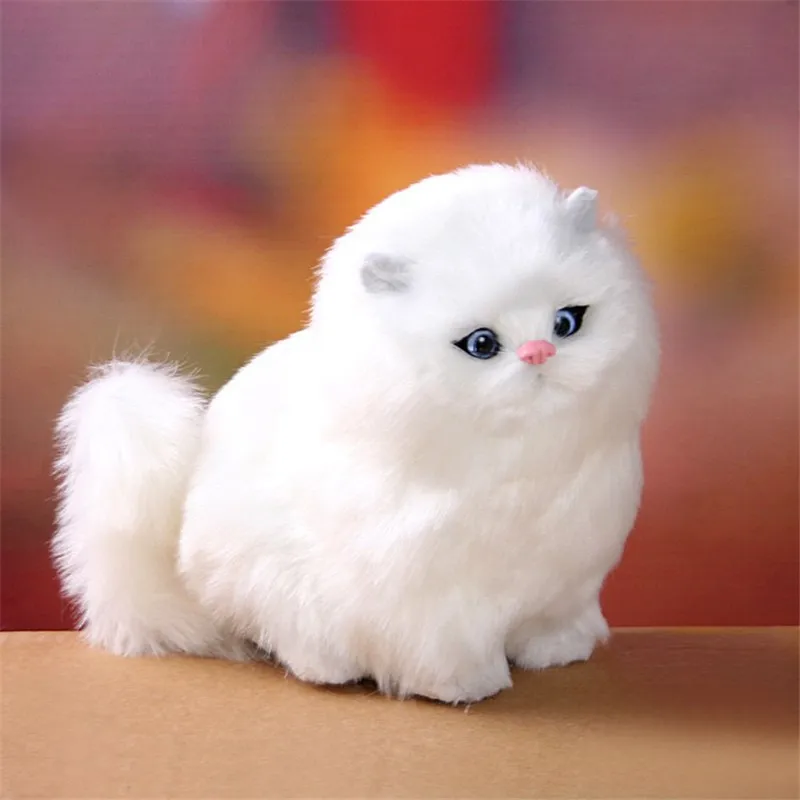 Lovely Electric Simulation Stuffed Plush Cats Toys Soft Sounding Cute Plush Cat Doll Toys for Kids