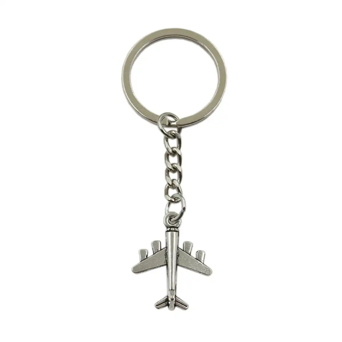 工場出荷時の価格飛行機飛行機ペンダントキーリング金属チェーンシルバーカラーの男性の車のギフトお土産キーホルダードロップシッピング キーホルダー Aliexpress