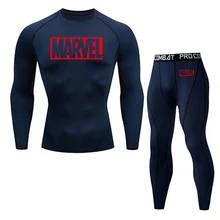 Best Offers Men's thermal underwear underpants Kit Sports compression clothing MARVEL tracksuit for men Fitness slim joggers base layer set Best Offers Men's thermal underwear underpants Kit Sports compression clothing MARVEL tracksuit for men Fitness slim joggers base layer set