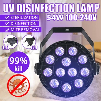 

54W 18LED UV Disinfection Sterilizing LED Lamp Sterilizing Ultraviolet Germicidal Bacterial Kill Mite Home Room Ozone Lamp