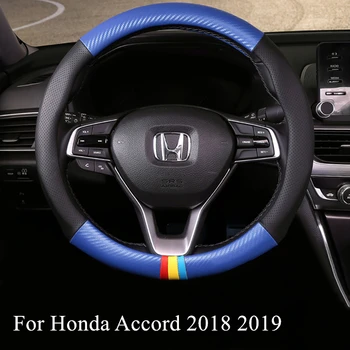 

Car Steering Wheel Cover Leather Plush Case Anti-slip Breathable Holster For Honda Accord 10th 2018 2019 Decoration Accessories