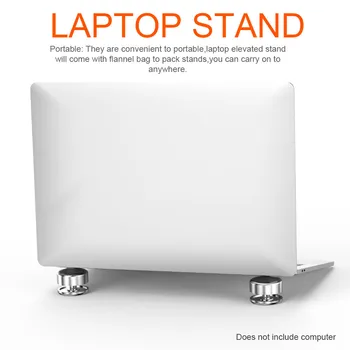 

2pcs Multifunctional Anti Slip Laptop Stand Office Cooling Pad Mini Portable Adjustable Height Foot Elevator Magnetic Universal
