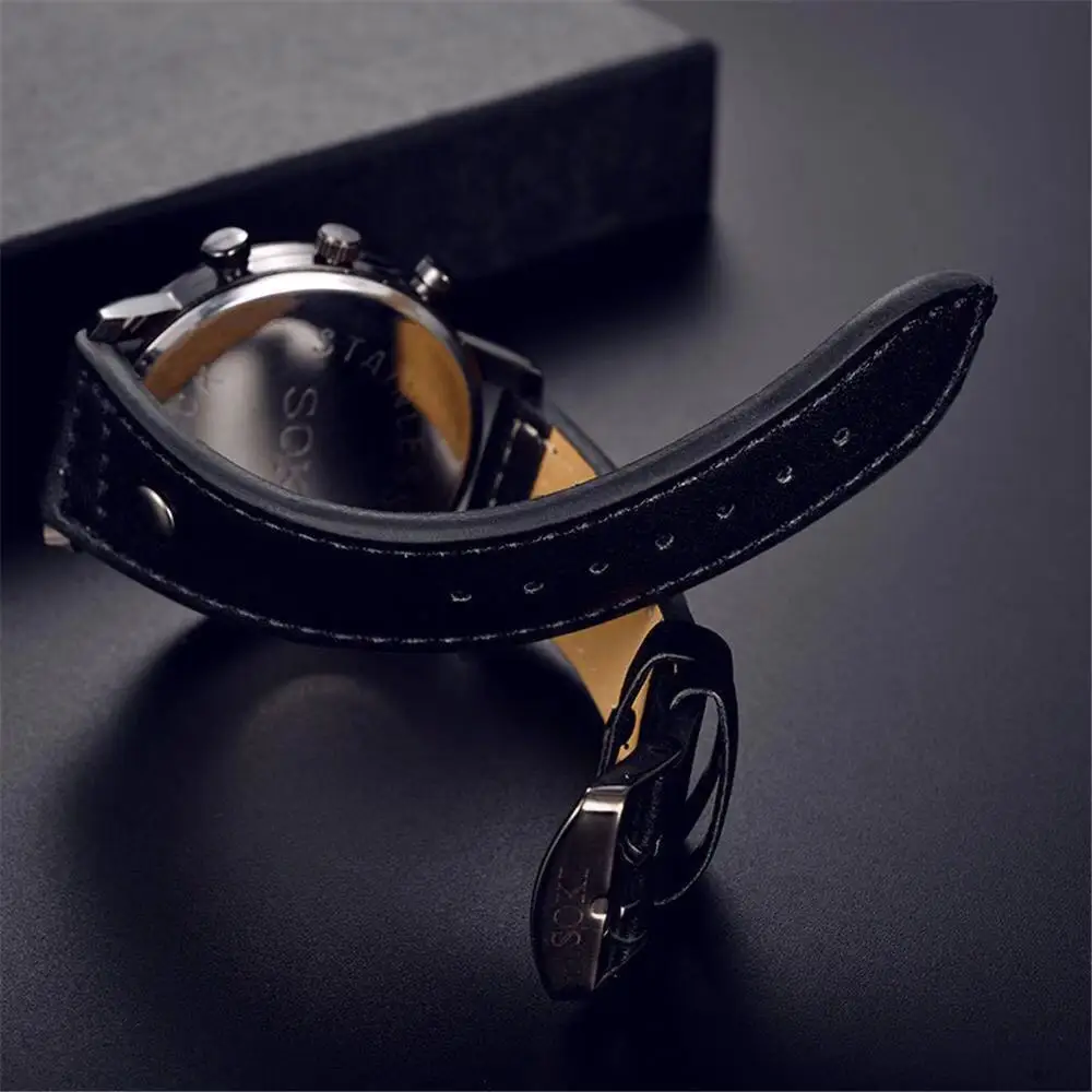 Кварцевые часы для мужчин лучший бренд класса люкс часы спортивные военные часы кожаный ремешок модные бизнес наручные часы подарок для мужчин