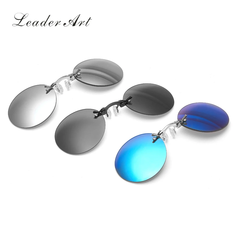 Round Rimless Sunglasses Men Classic Clamp Nose Sun Glasses Mens Matrix Morpheus Mini Frameless Brand Design | Аксессуары для