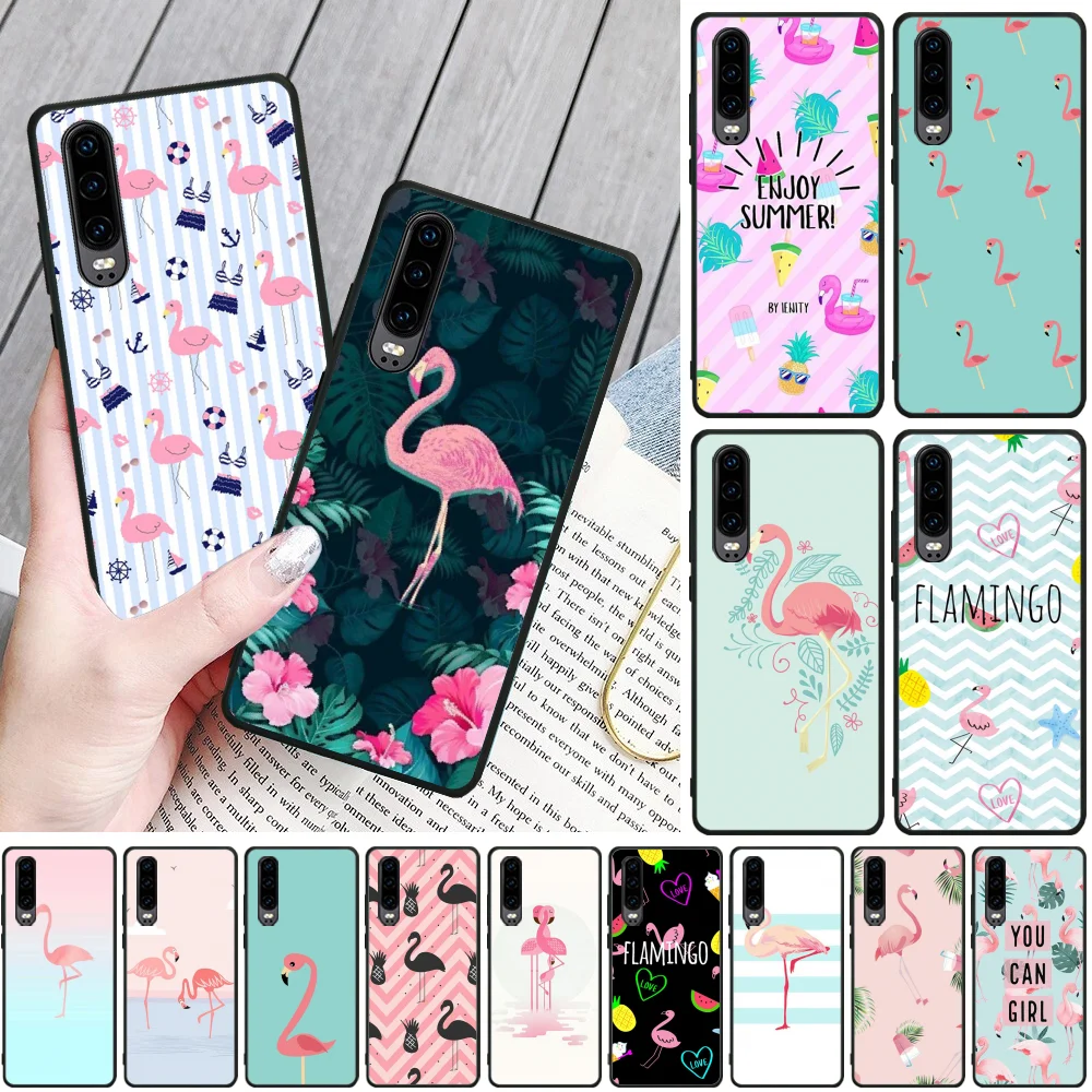 Чехол для телефона ByLoving pink red Flamingo bird DIY Huawei P9 10 lite P20 pro P30 Psmart mate 20 | Мобильные