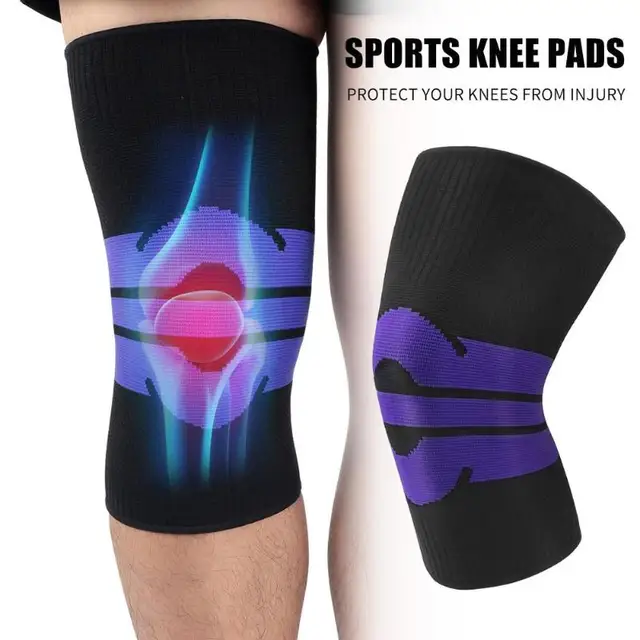 US $3.01 Nylon Elastic Sports Knee Pads Breathable Support Compression Knee Brace Fitness Sport Safety Acces