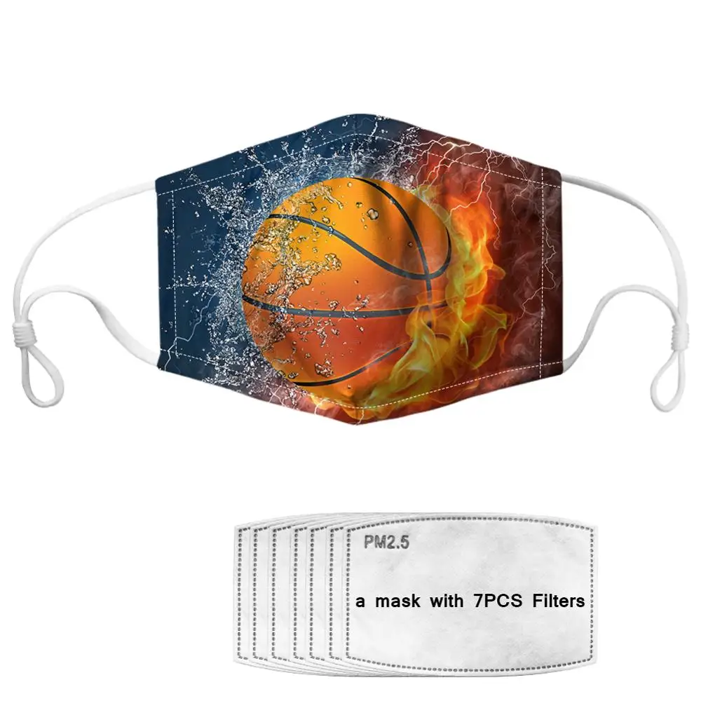 

7Pcs PM2.5 Filter Gas Masks Carbon Insert Women Men Anti-dust Masks Washable Mask Reusable Face Mask Non-disposable Moth Mask