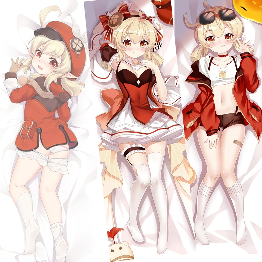 Genshin Impact Klee Hugging Body Pillowcase Anime Dakimakura Pillow Cover Otaku Peach Skin Bedding 59&quotcushion | Дом и сад