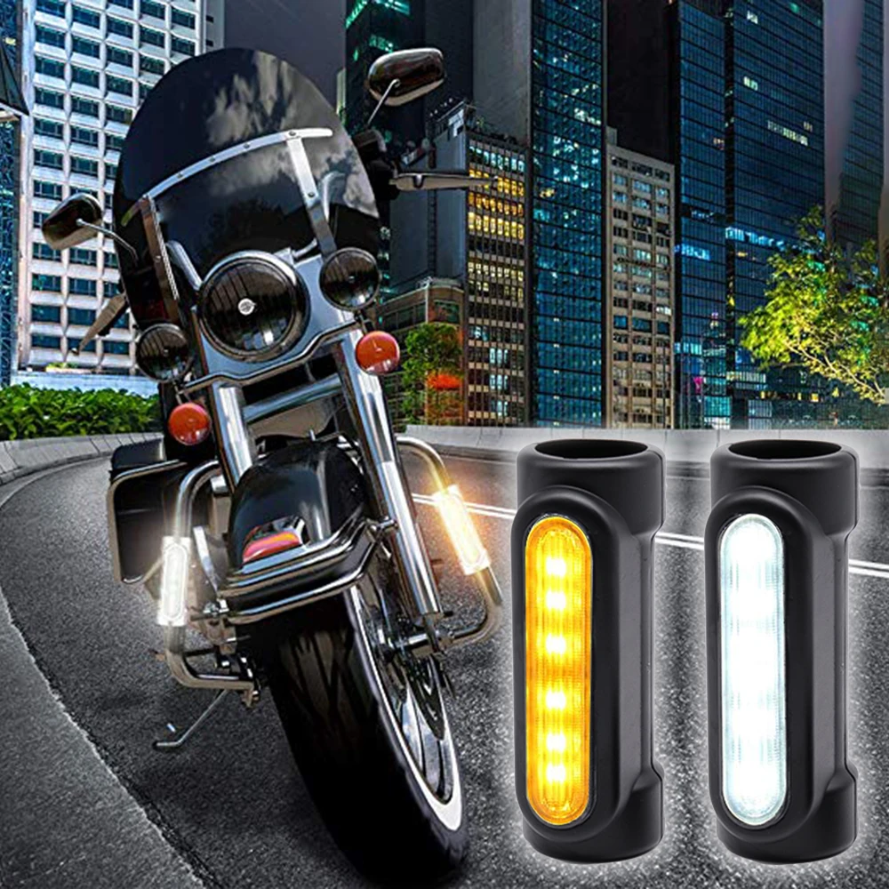 

Hot New 2PCS Motorcycle Turnsignal Light Highway Bar Switchback Driving Lights DRL Turnsignal