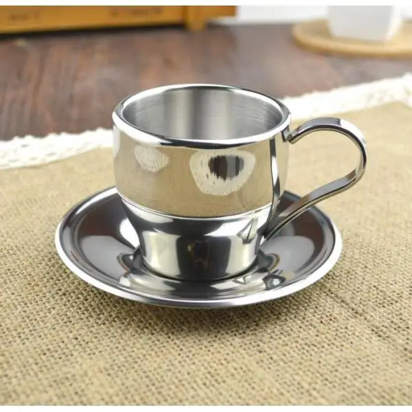 чашки эспрессо vinzer. металлическая чашечка. Regent stainless steel onda coffee/tea warmer - 10 cups,silver. чашка с блюдцем металлическая. чайная пара berghoff.