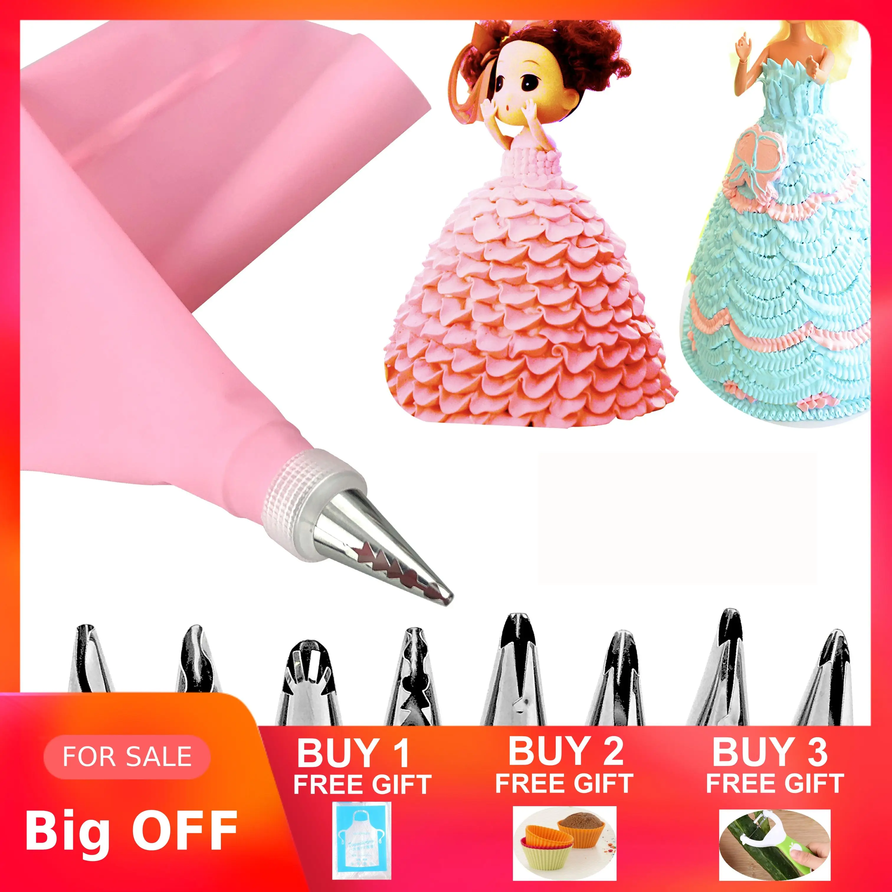 10 шт./компл. юбочка инструмент для украшения торта кружевом с Кремовым мешком