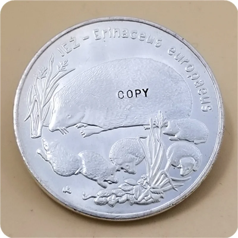 1995-2003 Польша 20 zl животные мира имитация монеты - Цвет: Hedgehog 1996