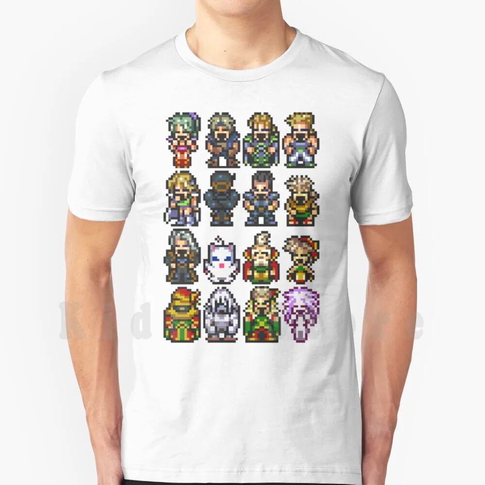 Final Fantasy Vi Personaggio Sprites T Shirt Fai Da Te Grande Formato 100% Cotone Final Fantasy Vi 6 Vi 6 Dissidia Final Fantasy Vi Final