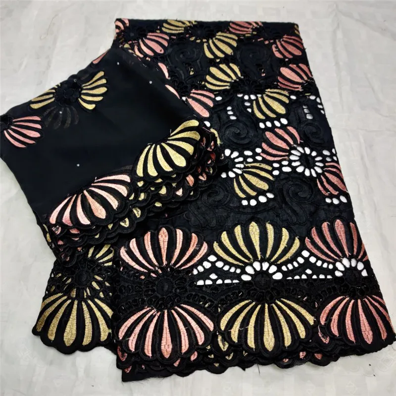 

5+2 Swiss lace fabric 2019 heavy beaded embroidery African lace fabrics 100% cotton fabric Swiss voile lace in Switzerland 4L125
