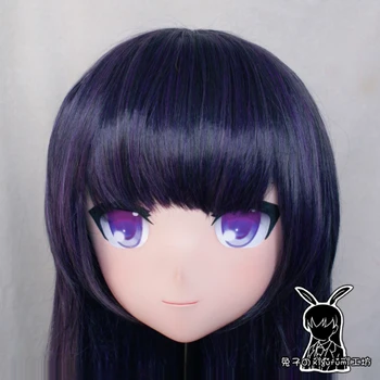 GĂŒnstig (Kaninchen 56) Vollen Kopf Crossdress MĂ€dchen BJD Puppe Maske Inu X Boku SS COS Cartoon Anime Realistische Silikon Shirakiin Riricho Cosplay Maske Kigurumi Crossdresser