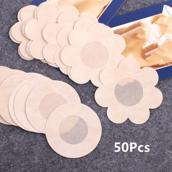 

50pcs Women's Invisible Breast Lift Tape Overlays on Bra Nipple Stickers Chest Stickers Bra Nipple Covers Accessories Tool
