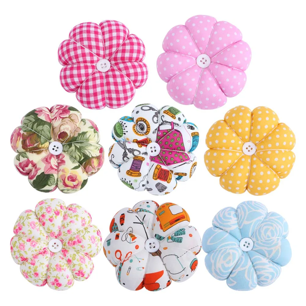 Красочные Folwer тыква в форме иглы булавка Подушка Pincushion ремешок на запястье