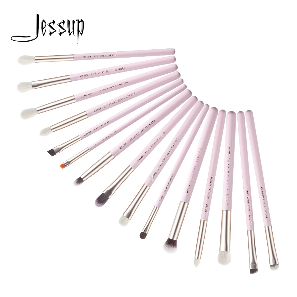 

New Jessup Makeup Brushes Set 15pcs Eye Make up Brush Eyeshadow Eyebrow Liner Blending Concealer Cosmetic Tool Kits Goat Hair