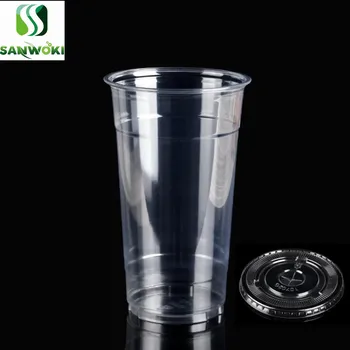 

1200pcs 1000ml Transparent Pearl Milk Tea Cup Bubble Tea cups disposable palstic beverage cup cold drinks cups with lids