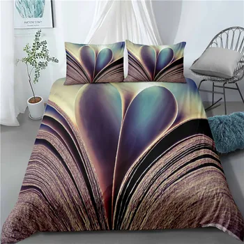 

Couple Book Composed Heart Bedding Set Bedroom Decor Lover Gift Valentine's Day Quilt Cover 1PC Duvet Cover with Pillowcase