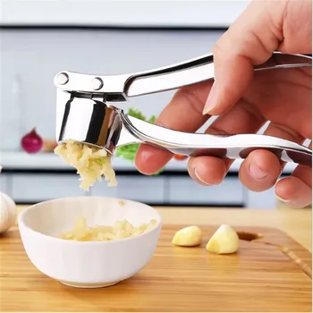 

Stainless Steel Garlic Press Crusher Kitchen Accessories Cooking Vegetables Ginger Squeezer Masher Handheld Ginger Mincer Tools
