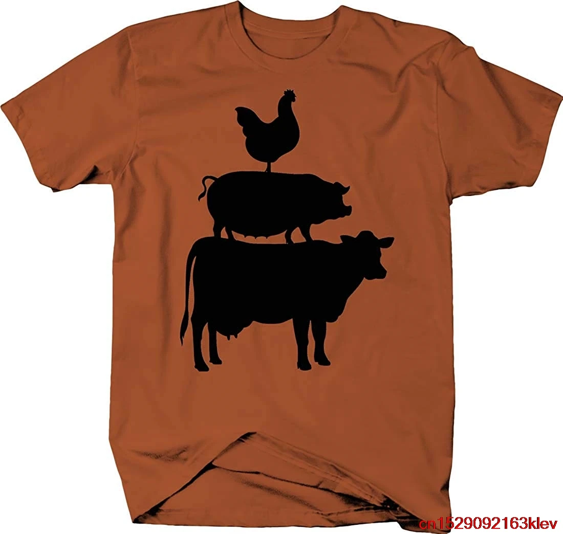 Chicken Pig Cow Farm Fresh Animals Love Home barn Farmer T Shirt for Men Unisex men women t shirt |