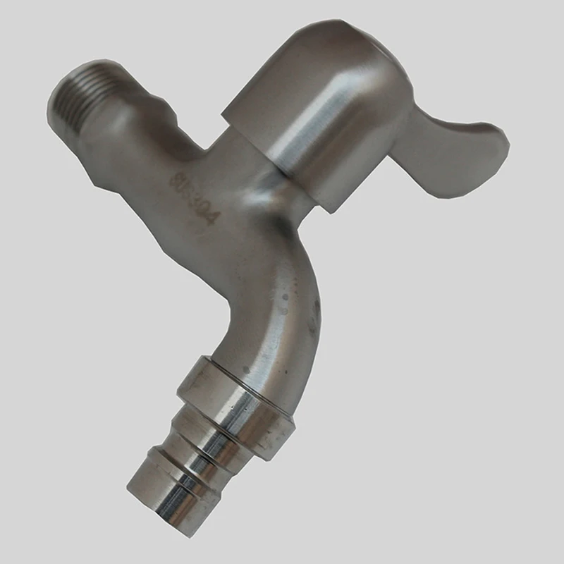 Кран для стиральной машины из нержавеющей стали, однорычажный кран для холодной воды, кран для раковины, швабра