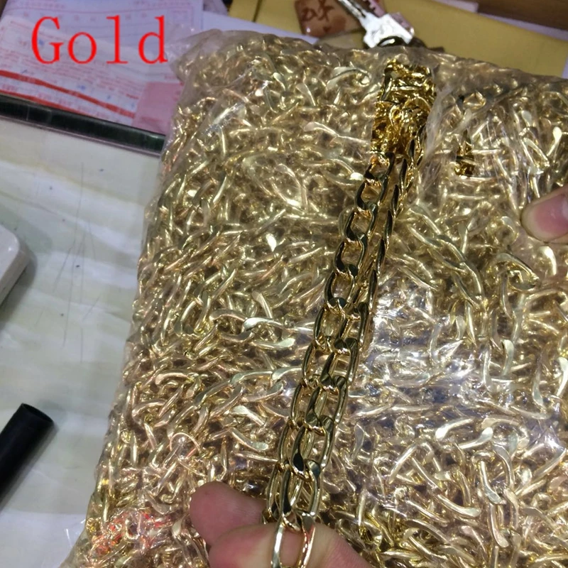 10 шт 120 см золотой цвет мм ширина Овальные Цепи Металлические DIY цепи ручные сумки