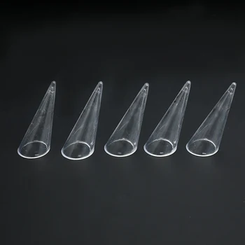 

5pcs/set Single Finger Cone Fingertip Acrylic Display Stand Showcase Ring Box Storage Rings Jewelry Holder Organizer