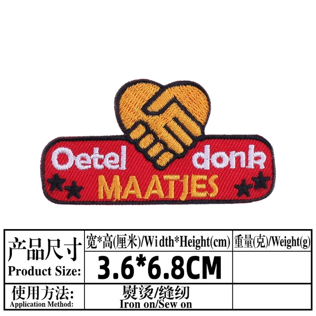 Oeteldonk Embroidered Patches for Clothing Emblem Embroidery Patch on Clothes Frog Carnival for Netherland  Ironing Badge G 2241