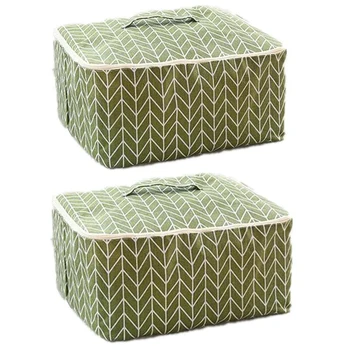 

FGGS-Durable Cotton Quilt Pillow Blanket Storage Zipper Bag Storage Box Storage,Large Clothes Storage Bag
