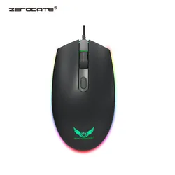 ZERODATE – souris optique de jeu, 1600DPI, avec câble USB, 4 boutons, pour ordinateur portable et PC 