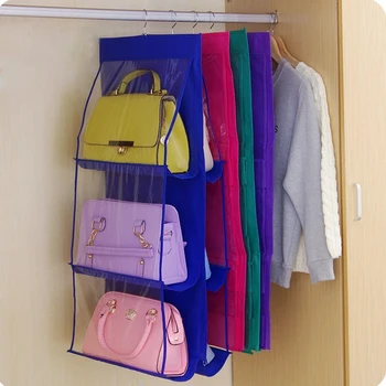 

Double-Sided Six-layer Bag Storage Dustproof Hanging Bag Storage Organizing Folders Environmentally Friendly Hanging Multilayer