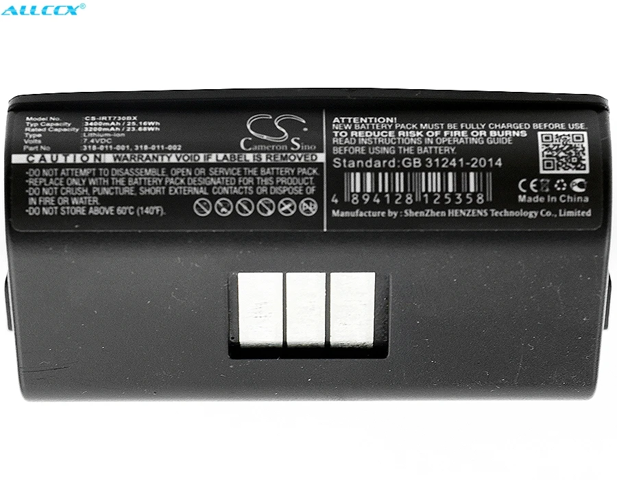 Аккумулятор Cameron Sino 3400mAh для Intermec 700710720730740 740B 740C 741750 750C 751751G 760761 CK60 CK61 PB40 PB41