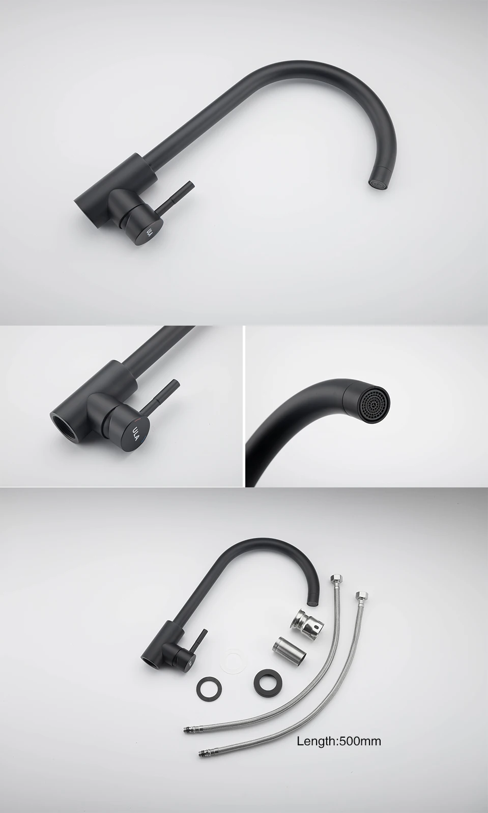 torneira, Deck Mount, água fria e quente,