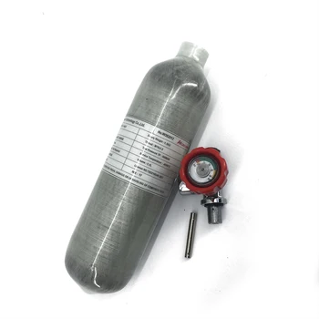 Billig Acecare 1,1 L 4500Psi Carbon Faser Zylinder Druckluft Tank Mit Manometer Ventil Für Gewehr Zubehör Airsoft Gun Pcp Paintball