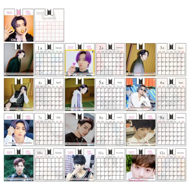 Kpop Bangtan Boys Bp Exo 2022 Table Calendar Txt Stray Kids Twice Seventeen New Year Desk Calendar Agenda Organizer Planner Book|Jewelry Findings & Components| - Aliexpress