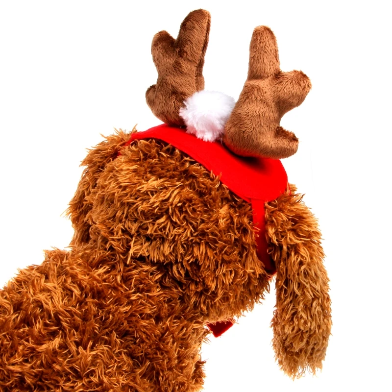 Pet Dog Puppy Cat For Puppy Teddy Animal Shapeshift Christmas Reindeer Costume Puppy Xmas Hat Decor
