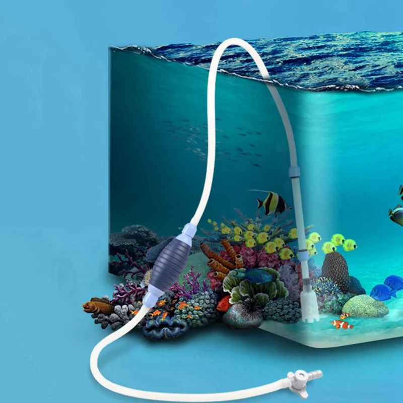 Очиститель аквариума набор облегчает частые изменения воды силиконовый всасывающий сифон для очистки небольших аквариумов