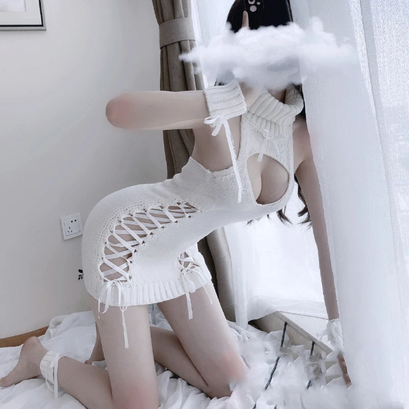 JIMIKO новые трикотажные колготки облегающие мини юбка Полые сексуальное нижнее
