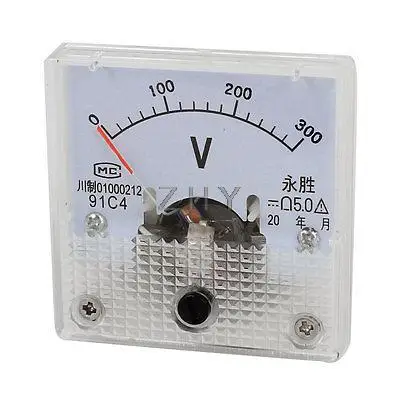 

DC 0 to 300V Measuring Range Class 5.0 Accuracy Panel Gauge Voltmeter