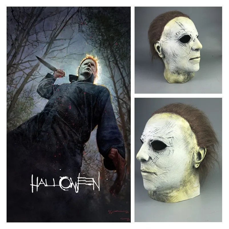 

New Halloween Michael Myers Cosplay Masks Horror Scary Child Adult Latex Helmet Mask Party Fancy Ball Props