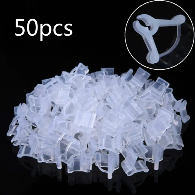 50Db / Beállított Kerti Oltó Bilincs Műanyag Átlátszó Zöldség Növényi Növény Kertészeti Ékszer Szerszám