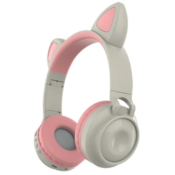 

Wireless Bluetooth Mini Cute Cat Ear Child Headband LED Lights Headphones Gifts Headset Stereo Headphones