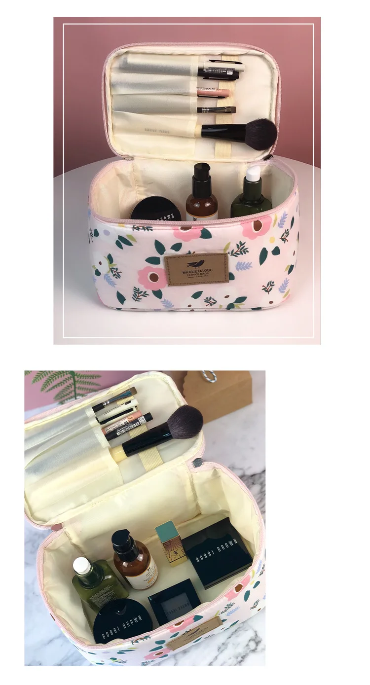 Comestic Organizer Bag Brush Storage Bag Cotton Fabric Wash Comestic Toiletry Travel Bag Brush Storage In Makeup Organizers