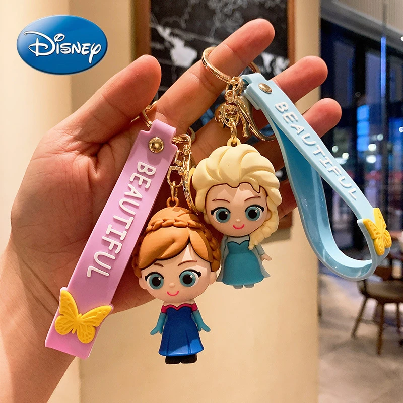 ディズニー冷凍アイシャ王女漫画のカップル車シリコーン飾りキーホルダースクールバッグペンダントギフトキーホルダー ボトル ジャー ボックス Aliexpress